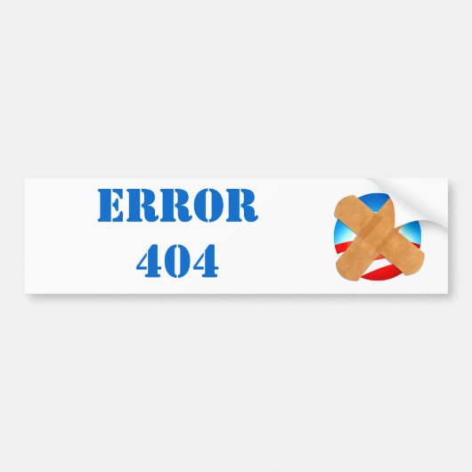FOUT 404 bumpersticker (Voorkant)