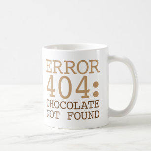 Fout 404 Chocolaat niet gevonden Koffiemok