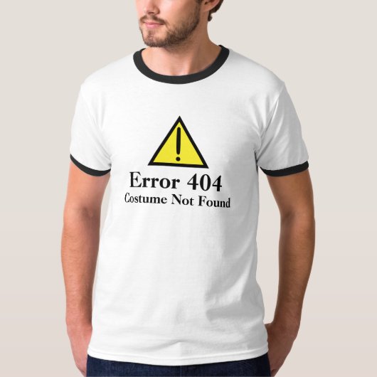 Fout 404 Costume Niet gevonden Halloween T-shirt (Voorkant)