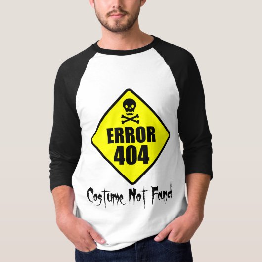Fout 404 Costume niet gevonden Halloween T-shirt (Voorkant)