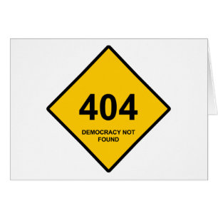 Fout 404: Democratie niet gevonden