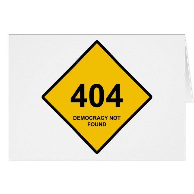 Fout 404: Democratie niet gevonden (Voorkant Horizontaal)