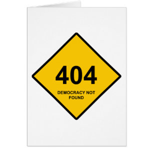 Fout 404: Democratie niet gevonden