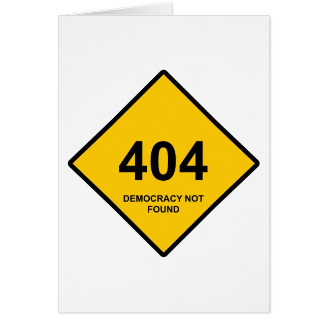 Fout 404: Democratie niet gevonden (Voorkant)
