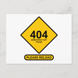 Fout 404: Democratie niet gevonden Briefkaart