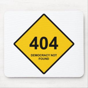 Fout 404: Democratie niet gevonden Muismat