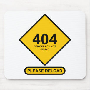 Fout 404: Democratie niet gevonden Muismat