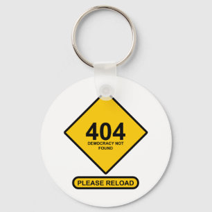 Fout 404: Democratie niet gevonden Sleutelhanger
