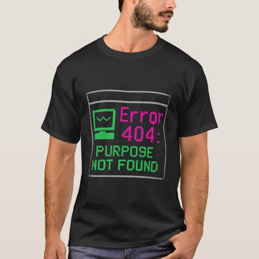Fout 404: Doel niet gevonden Retro Tech T-shirt (Voorkant)