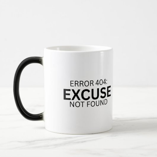 Fout 404: Excuus Niet Gevonden Morphing Mok (Links)