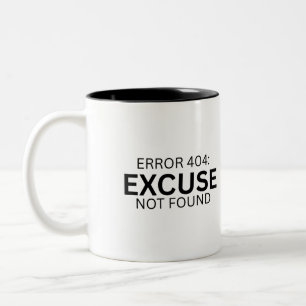 Fout 404: Excuus Niet Gevonden Tweekleurige Koffie Koffiemok
