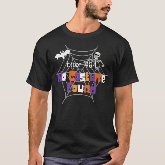 Fout 404 Funny Halloween T-shirt (Voorkant)