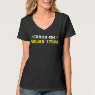 Fout 404 Geslacht niet gevonden niet-binaire vlag T-shirt