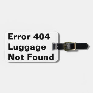 fout 404 grap humor bagagelabel