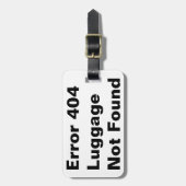 fout 404 grap humor bagagelabel (Voorkant verticaal)