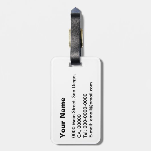 fout 404 grap humor bagagelabel (Achterkant verticaal)