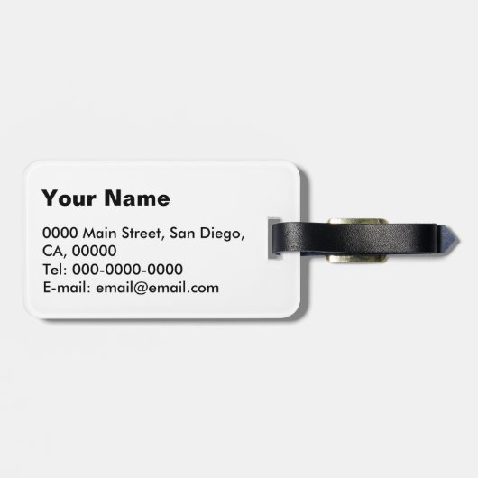 fout 404 grap humor bagagelabel (Achterkant horizontaal)