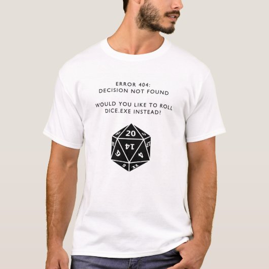 Fout 404: Grappig citaat T-shirt (Voorkant)