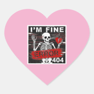 Fout 404 hart sticker