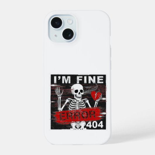 Fout 404 iPhone 15 case (Achterkant)