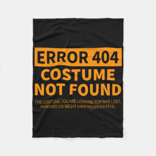 Fout 404 Kostuum niet gevonden Bijpassende Grappig Fleece Deken