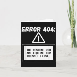 Fout 404 Kostuum Niet Gevonden Grappig Halloween Kaart