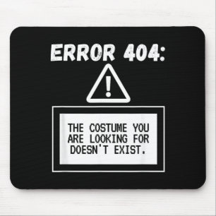 Fout 404 Kostuum Niet Gevonden Grappig Halloween Muismat