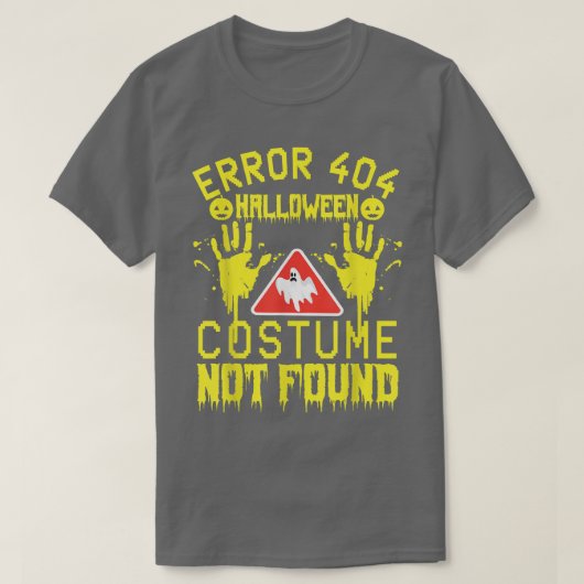 Fout 404 Kostuum Niet Gevonden Halloween Codeer Ko T-shirt (Design voorkant)