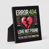 Fout 404 Liefde niet gevonden, grappige anti-Valen Fotoplaat (Voorkant)