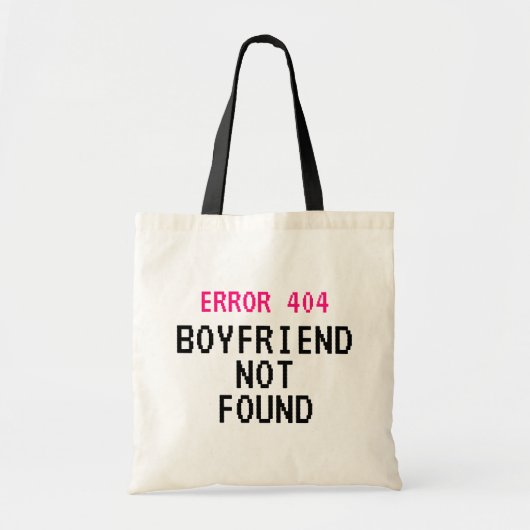 Fout 404 meme Boyvriend niet grappig gevonden Tote Bag (Voorkant)