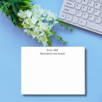 Fout 404: Motivatie niet gevonden, Grappig, Aangep