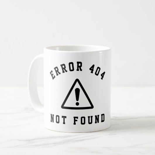 FOUT 404 - NIET GEVONDEN - FUNNY WEB DEVELOPER KOFFIEMOK (Voorkant links)