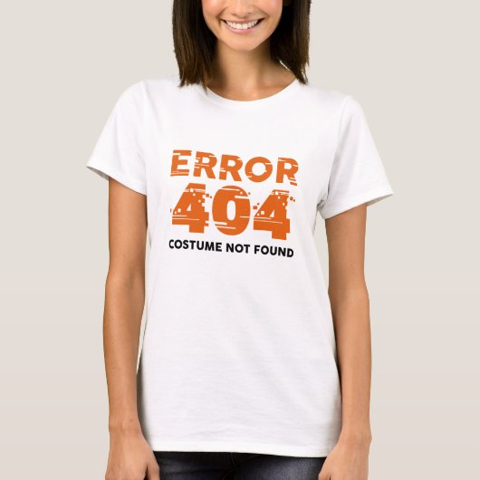 Fout 404 Niet gevonden kostuum T-shirt (Voorkant)
