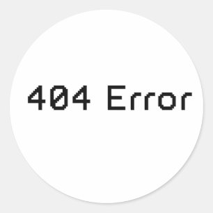 Fout 404 ronde sticker