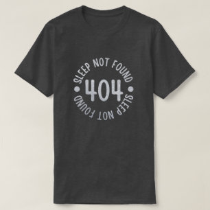 Fout 404 Slaap niet gevonden Glitter T-Shirt
