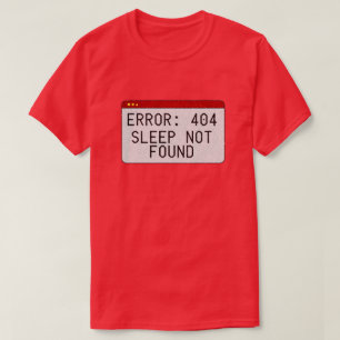 Fout 404 Slaap niet gevonden Glitter T-Shirt