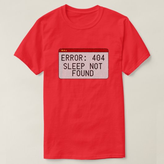 Fout 404 Slaapstand niet gevonden Glitter T-Shirt (Design voorkant)