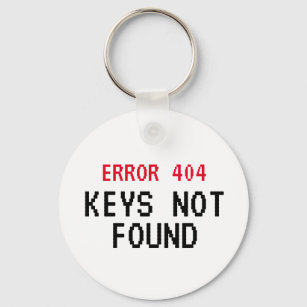 Fout 404 sleutels gevonden niet grappige gift van  sleutelhanger