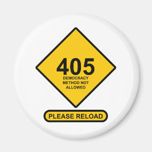 Fout 405: Methode voor democratie is niet toegesta Magneet