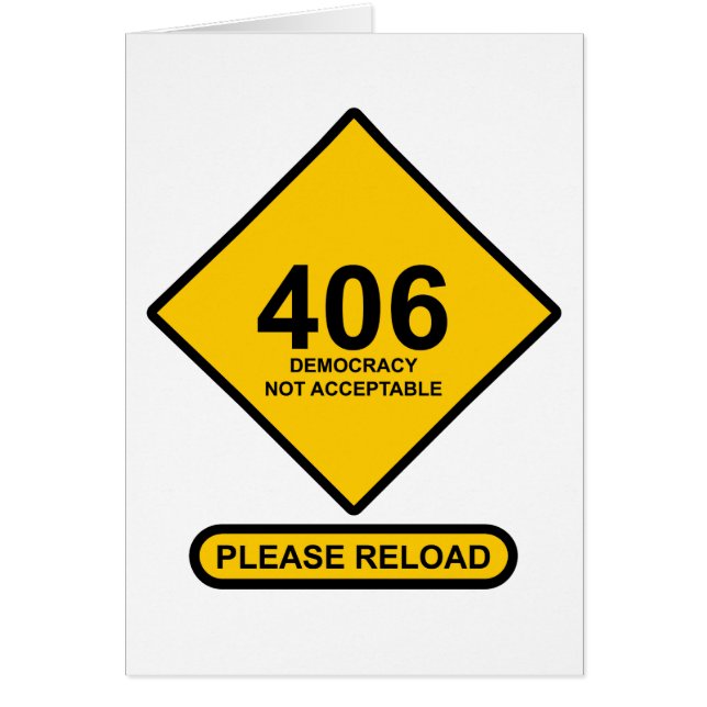 Fout 406: Democratie niet aanvaardbaar (Voorkant)