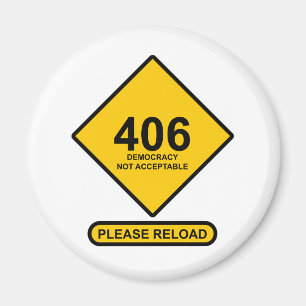 Fout 406: Democratie niet aanvaardbaar Magneet