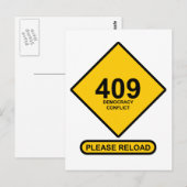Fout 409: Democratieconflict Briefkaart (Voorkant / Achterkant)