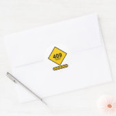 Fout 409: Democratieconflict Ronde Sticker (Envelop)