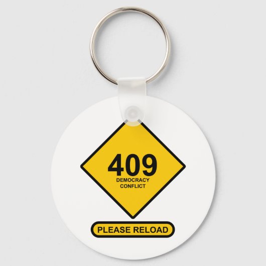 Fout 409: Democratieconflict Sleutelhanger (Voorkant)
