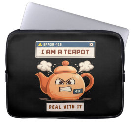 Fout 418: Ik ben een theepot. Laptop Sleeve