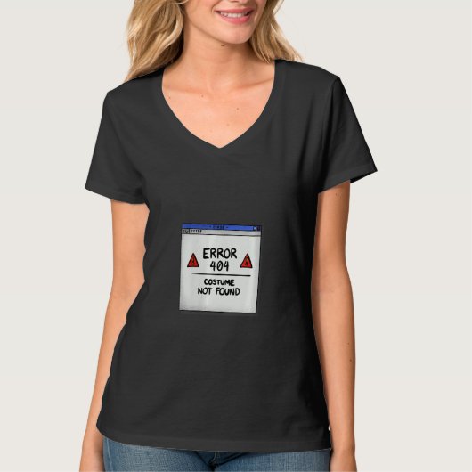 Fout bij vrouwen 404 Costume niet gevonden Coderin T-shirt (Voorkant)