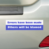 Fout Bumpersticker (Op auto)