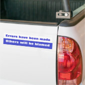 Fout Bumpersticker (Op Truck)