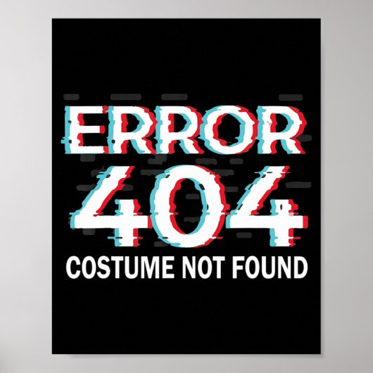 Fout Costume gevonden niet Fun Halloween Programme Poster (Voorkant)