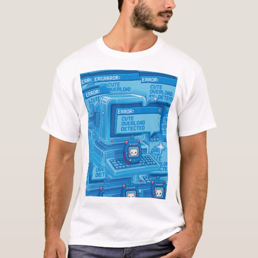 Fout Cute Overload Gedetecteerd T-Shirt – Kawaii R (Voorkant)